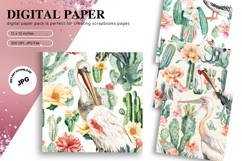 Cactus Succulent Background Wallpaper Wallart Watercolor Product Image 1