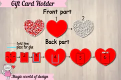 Gift Card Holder Tag. Valentine's Day Paper Cut Product Image 2