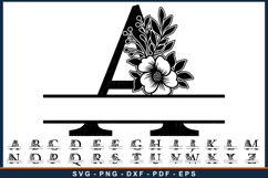 Monogram Font SVG, Monogram Split Letters SVG Product Image 1