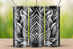 20oz Skinny Tumbler laser svg, Buddha Lotus pattern wrap Product Image 1