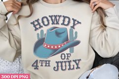 Howdy of 4th July PNG, Western 4th Of July Sublimation PNG Product Image 2