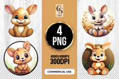 Cute Bunny Cartoon Clipart Sublimation PNG Product Image 1