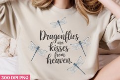 Dragonflies are kisses PNG, Retro Dragonfly Sublimation P Product Image 1