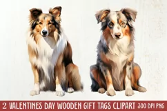 Valentine Pet Dogs Clipart, Valentine Pets Clipart Product Image 1