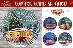 Christmas Tram Wind Spinner Designs, Christmas Village PNG Product Image 1