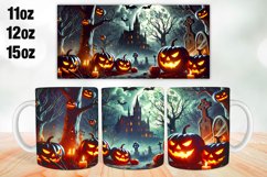 Halloween Pumpkins Mug Wrap Sublimation 11oz, 12oz, 15oz Product Image 1