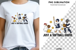 Just a Girl Who Loves Softball PNG | Funny Goose Softball Product Image 1