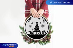 Gift Boxes Around The Christmas Tree SVG Product Image 1