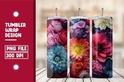 Colorful Flower Tumbler Warp Design Product Image 1