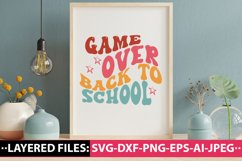 Game over back to school retro SVG Design Product Image 1