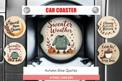 Car Coaster Autumn Glow Quotes Product Image 1