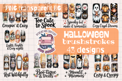 Halloween brushstrokes Bundle Sublimation 43 Clipart PNG Product Image 1