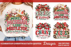 4 Christian Christmas Shirt Designs, 4 Nativity Faith Quote Product Image 1