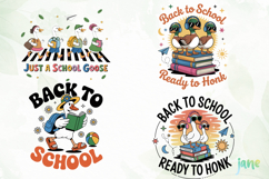 Back To School Goose Sublimation Clipart Product Image 1