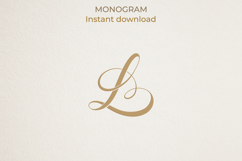L Monogram Logo, Elegant Initial Monogram Product Image 1