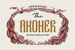 Akoher - Vintage Decorative Font Product Image 1