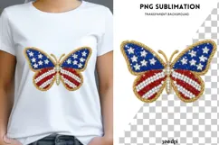 USA butterfly png design for T-shirts Product Image 1