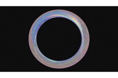 Beautiful gradient iridescent ring on a black background Product Image 1