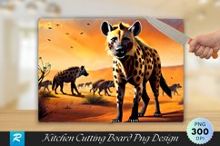 Hyena Background Cutting Board Sublimation Design Product Image 1