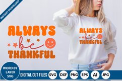 always be thankful retro SVG Design, SVG Design Product Image 1