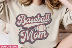 Baseball mom PNG,Retro Baseball Sublimation PNG Product Image 2