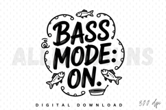 bass, fishing, fish, mode, on, vector, graphic, illustration, black, white, outline, line art, angling, hobby, sport, recreation, design, typography, text, hand drawn, doodle, cartoon, sublimation, print, tshirt, sticker, badge, emblem, logo, icon, sign, 