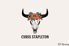 CHRIS STAPLETON PNG, Vintage Western Sublimation PNG Product Image 1