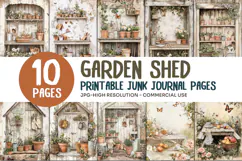 Rustic Garden Shed Junk Journal Pages Product Image 1