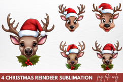 Christmas Reindeer Sublimation Clipart Product Image 1