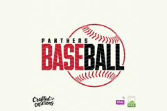 Panthers Baseball Mascot SVG PNG Logo Design, Cut Files Product Image 1