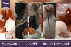 Creepy Halloween Tumbler Wrap Design, Halloween Sublimation Product Image 1