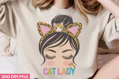 Cat Lady PNG, Cat Mom Sublimation PNG Product Image 2