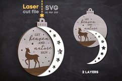 Christmas Ornament SVG laser cut file for Glowforge Product Image 2