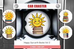 Car Coaster Sun with Books Product Image 1