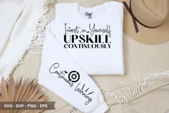 Invest in Yourself Upskill SVG -Sleeve T-Shirt Design Product Image 1