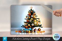 Handmade Christmas Tree with Orange Slice Cutting Board PNG Product Image 1