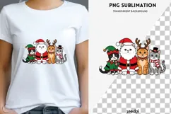 Cute Christmas cats png design for T-shirts Product Image 1