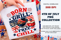 Born to Grill Free to Chill PNG | BBQ DTF Product Image 2