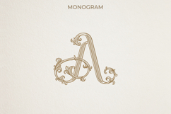 A Monogram Logo, Elegant Initial Monogram Product Image 1