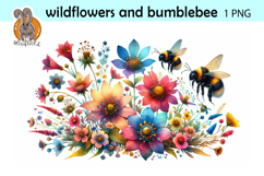 wildflowers, bumblebee Product Image 1