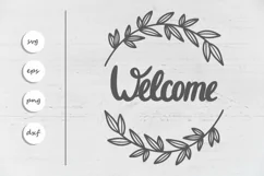 Floral Welcome SVG| Welcome Farmhouse Sign| Door signs Cut f Product Image 2