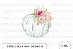 Watercolor Pumpkins sublimation png Product Image 1
