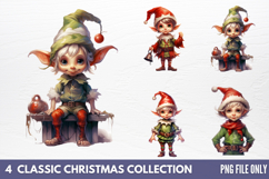 Classic Christmas Collection Sublimation PNG Product Image 1