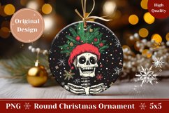 Christmas Skeleton Ornament, Merry Christmas Ornament PNG Product Image 1