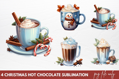 Christmas hot chocolate sublimation PNG Product Image 1