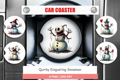 Quirky Snowman Car Coaster Product Image 1