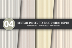 Neutral Ribbed Texture Digital Paper Product Image 1