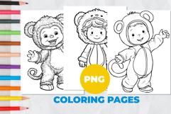 Monkey boy Coloring Pages | Coloring book Product Image 1