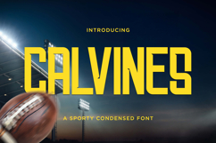 Calvines - Sporty Condensed Sans Serif Font Product Image 1