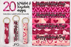 Valentine Sublimation | Wristlet &amp; key chain design bundle Product Image 1
